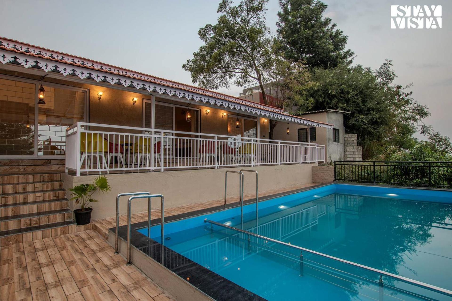 Stayvista'S Harvest Haven - Pool-View Villa With Deck & Machan Near Sula Nashik Buitenkant foto